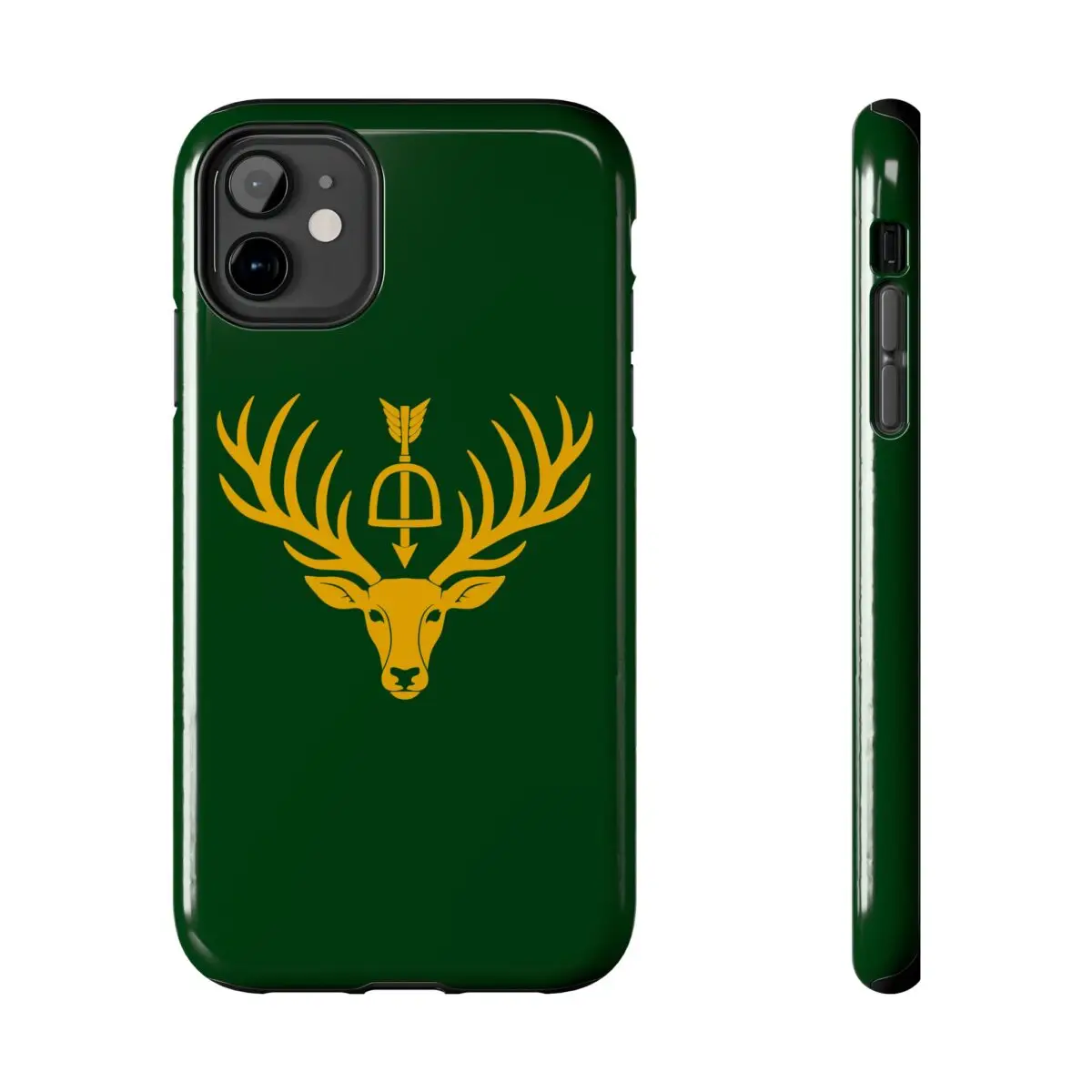 Green Tough Phone Case — Golden Stag Emblem